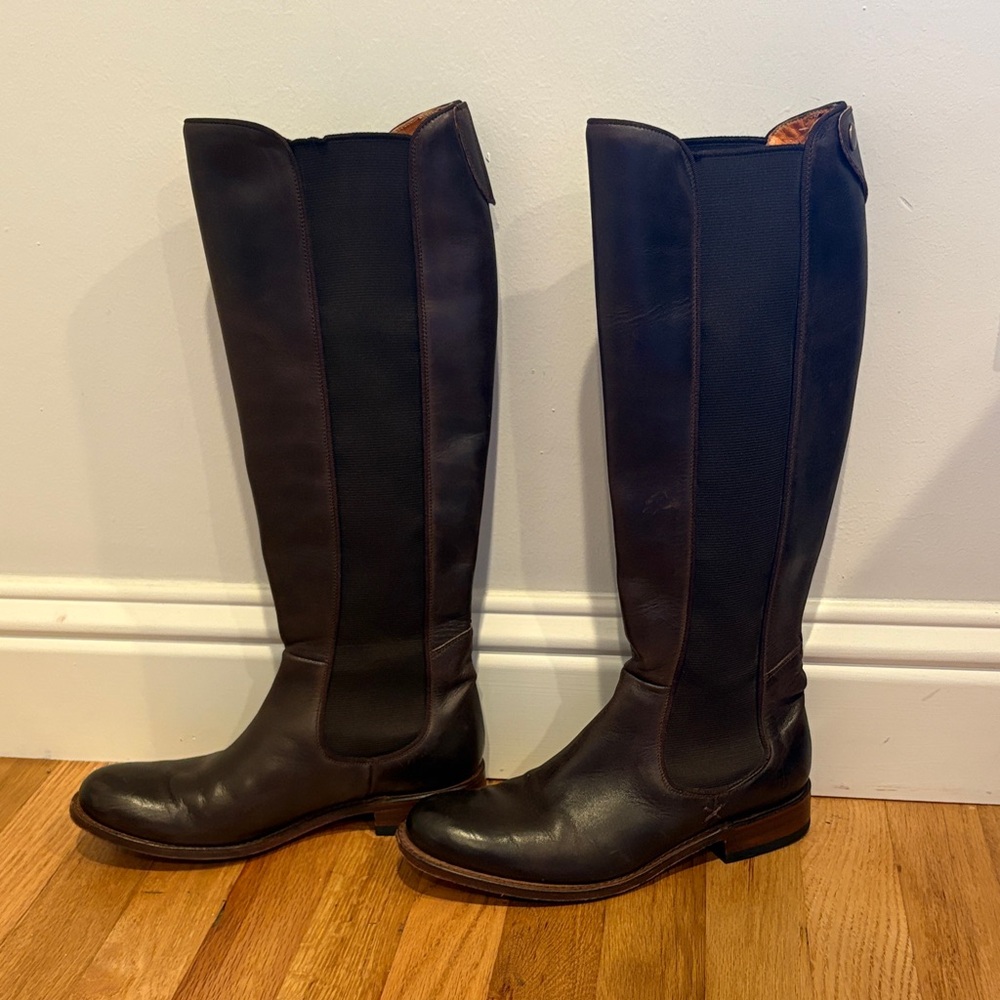 Frye Dark Brown Leather Boots